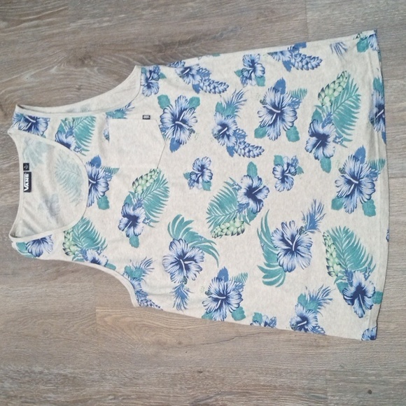 MENS VANS LARGE FLORAL TANK - Picture 1 of 5
